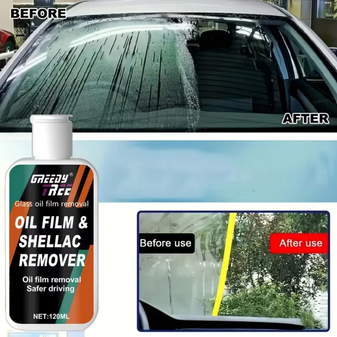 

Средство для удаления масляных пленок и шеллака Greedy Tree, очиститель для автомобильных стекол, 120 мл