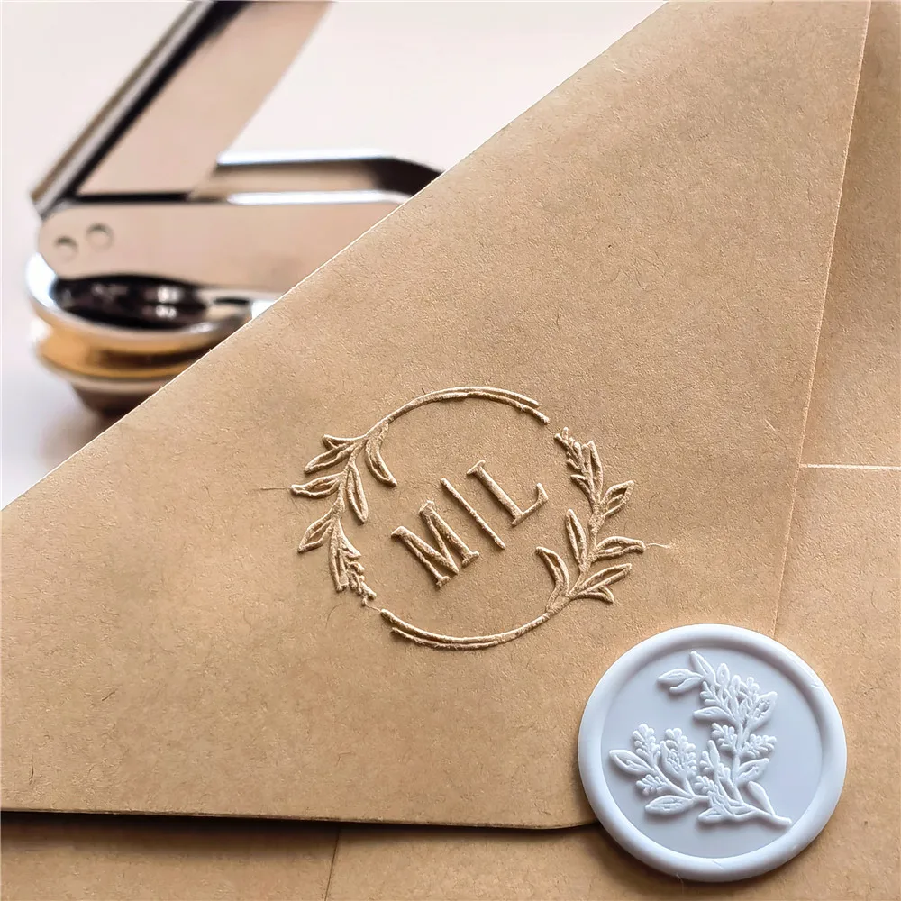 Custom Wedding Embosser stamp initials seals Design Your Own Embosser/Personalized Envelope embossed stamp/library book stamp