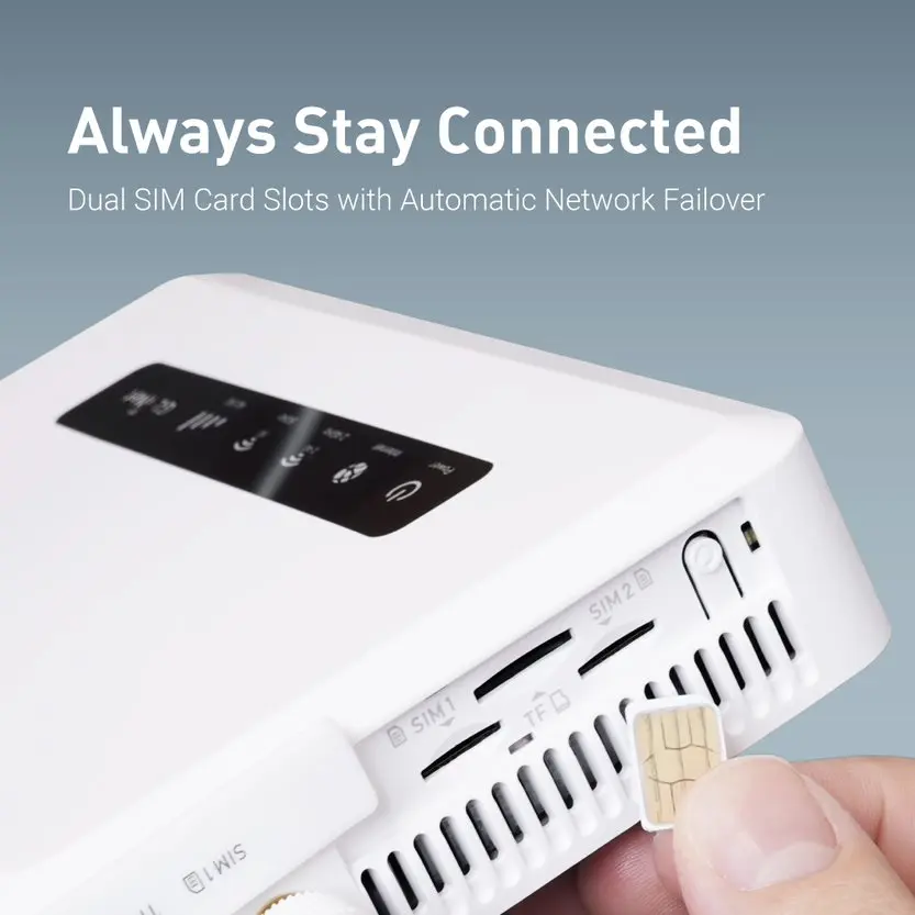 GL.iNet GL-X3000 (Spitz AX) 5G AX3000 Gateway Router, Wi-Fi 6, Multi-WAN, & Detachable Antennas, Dual-SIM, OpenVPN & WireGuard