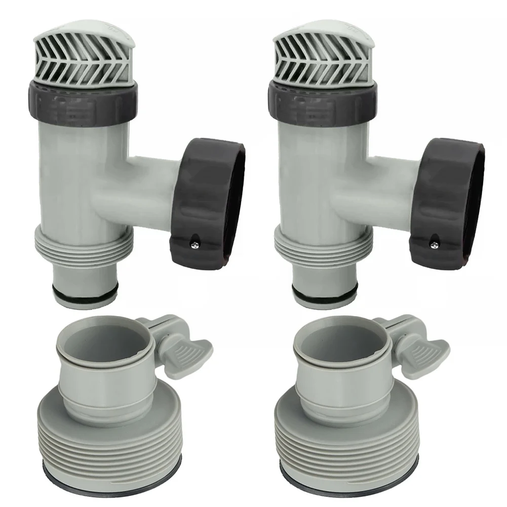 Pool Valve And Type B Hose Adapter 1.25 Inch To 1.5 Inch For Above Ground Pool Water Flow Equipment Accessories