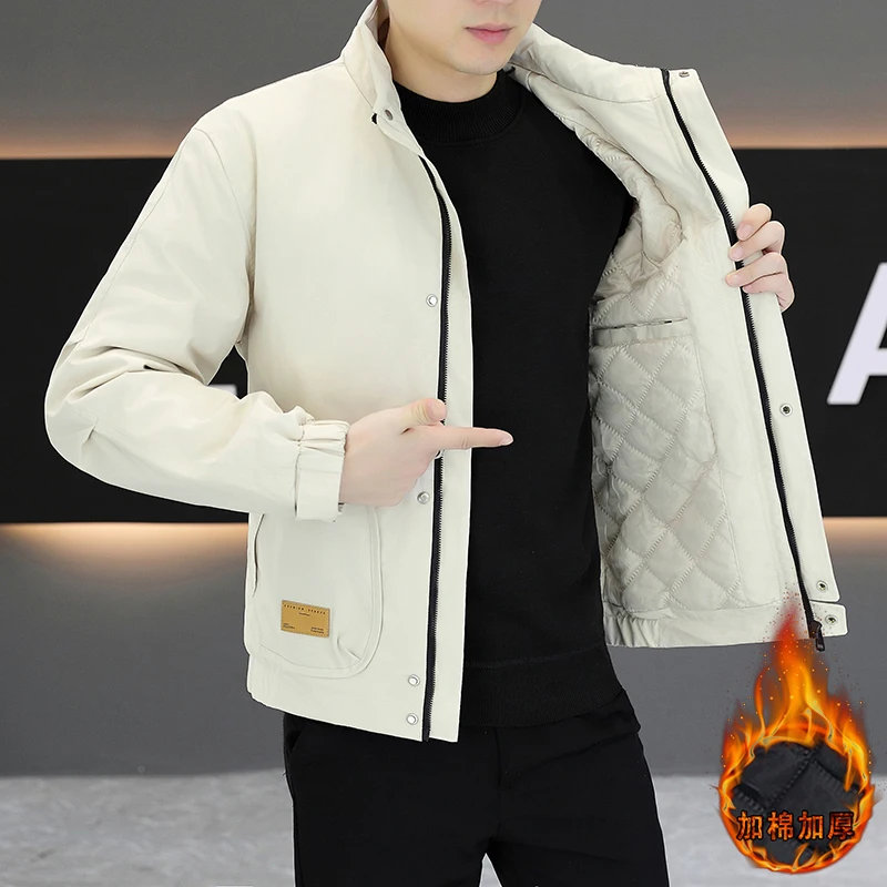 

2026 New Winter Long Parkas Men Thicken Casual Parka Slim Fit Jacket Waterproof Warm stand-up collar Outwear Coat