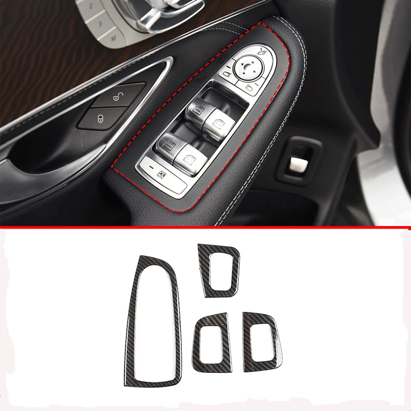 For Mercedes Benz C Class W205 GlC X253 2015-2018 Car Interior ABS Window Lift Button Cover Trim Accessories Left Hand Drive