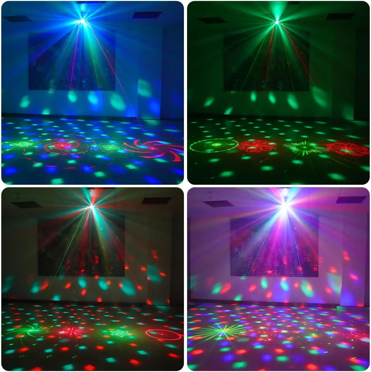 Disco Ball Party Lights DMX512 Sound Activated LED Stage Strobe Lighting Indoor Dance Wedding Karaoke Bar KTV Club Christmas Hal