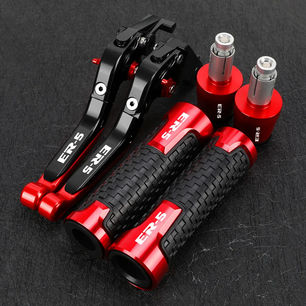 

For KAWASAKI ER5 ER-5 er 5 2004-2005 Motorcycle Extendable Brake Clutch Levers Handlebar Handle Grips Ends Slider Accessories