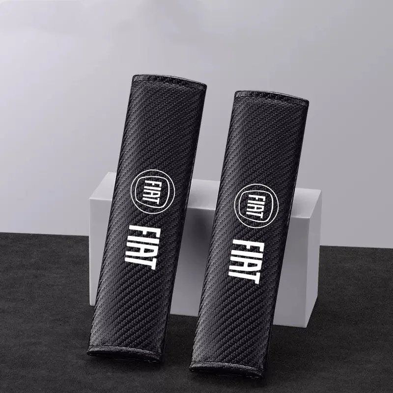 

Car Carbon Fiber Seat Belt Shoulder Protector Cover for Fiat 500 Punto 124 500 Bravo Stilo Panda Abarth Tipo Viaggio Accessories