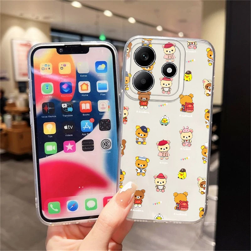เคสหมีน่ารักสำหรับเสี่ยวมี่ โพโค X3 เอ็นเอฟซี X3 โปรเคสโทรศัพท์แบบนุ่ม