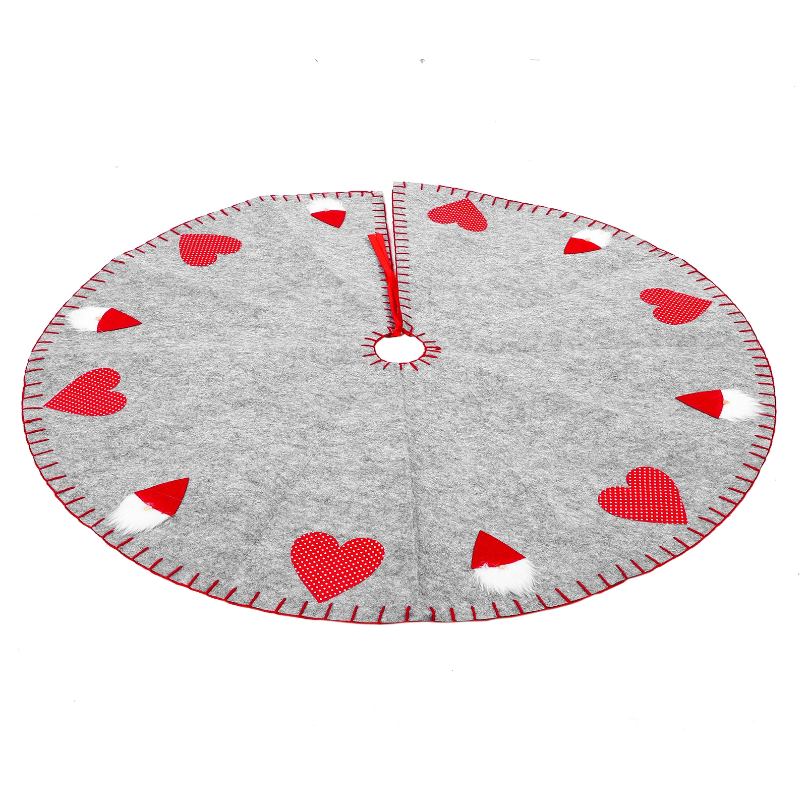 

Dress Christmas Tree Skirt Xmas Decorations Holiday Party Supplies for Merry Grey