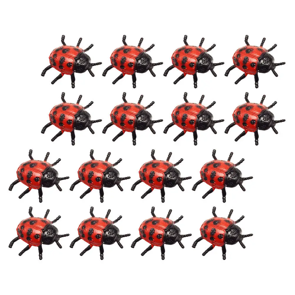 Funny Halloween Fake Ladybug Figurine – Plastic Mini Prank Toy for Parties and Decor