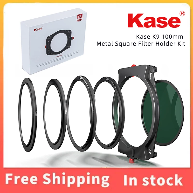 Kase K9 100mm Metal Square Filter Holder Kit With 90mm Magnetic CPL Filter 67/72/77/82mm Adapter Ring for Canon for Nikon Lens