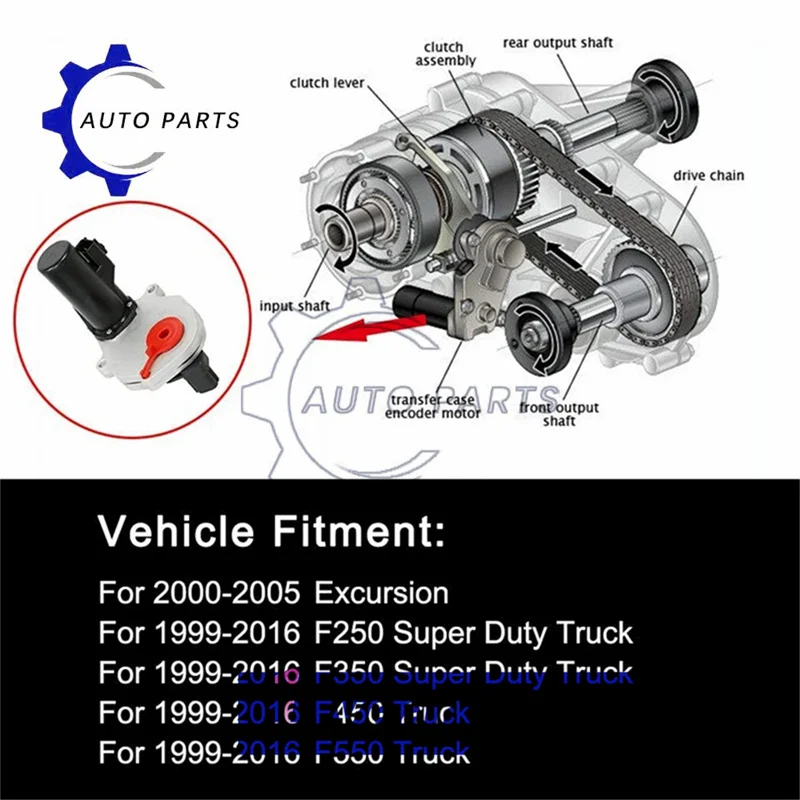 

600-805 Transfer Case Shift Encoder Motor For Ford F250 F350 Super Duty Truck F450 F550 1999-2016 YC3Z7G360AA