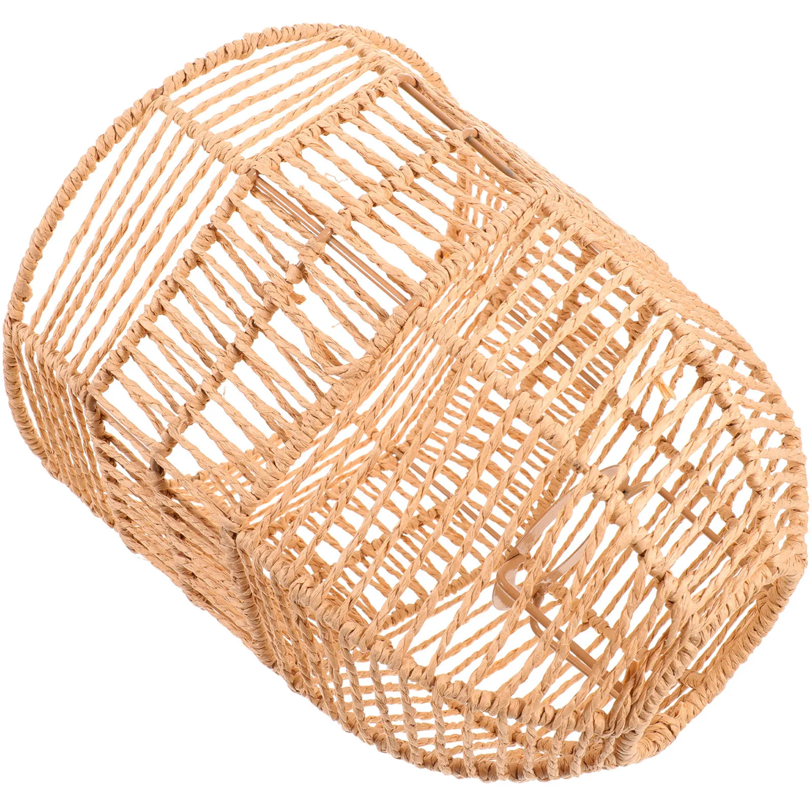 

Fake Rattan Paper Rope Lamp Shade Handmade Woven Pendant Lamp Cover Decorative Lampshade for Home Interior Lampshade