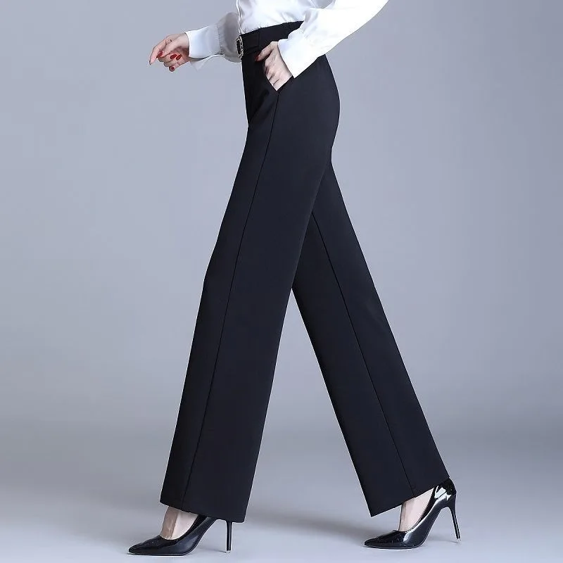 Nouveau Printemps été pantalons à jambes larges femmes Version coréenne ample mince décontracté polyvalent pantalon droit