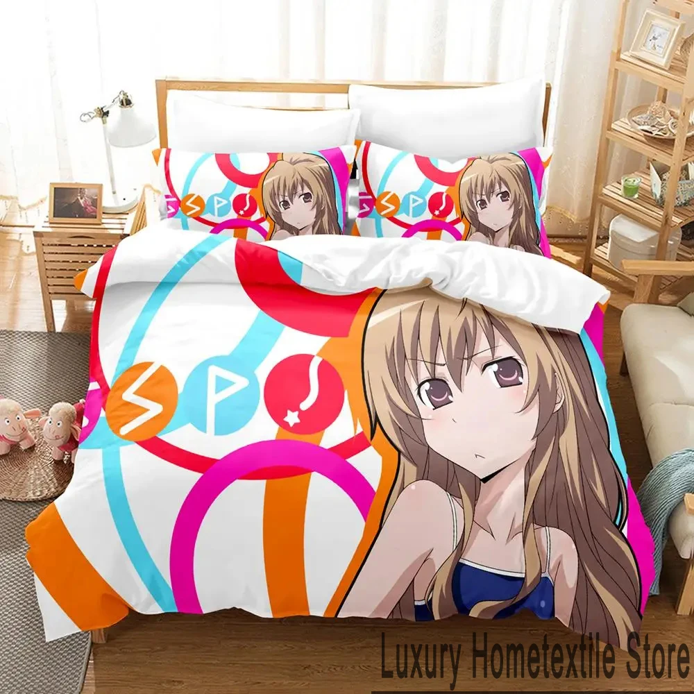 

Anime Toradora TIGER DRAGON Bedding Set Boys Girls Twin Queen King Size Duvet Cover Pillowcase Bed boys Adult Home Textileextile