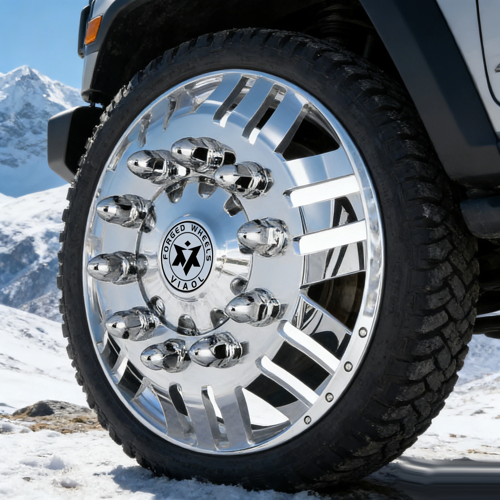 

Viaol Customizable Style 20-28 Inch Dual Rear Wheels for Pickup Trucks Forged Alloy Chrome New 8x200 10x225 8x170 10x285