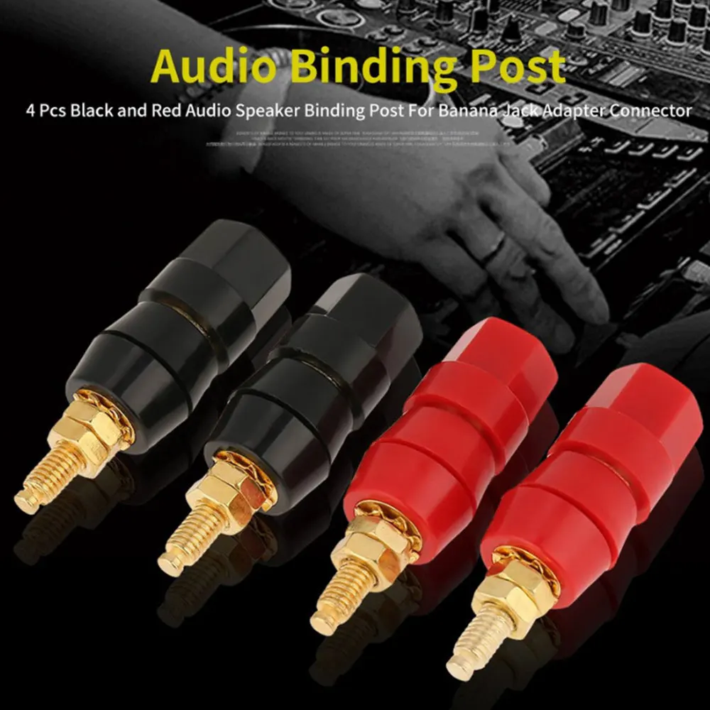 Musical Sound 8PCS/LOT Amplifier Binding Post Gold Plated Female HIFI Audio Terminal Banana Plug Socket Speaker