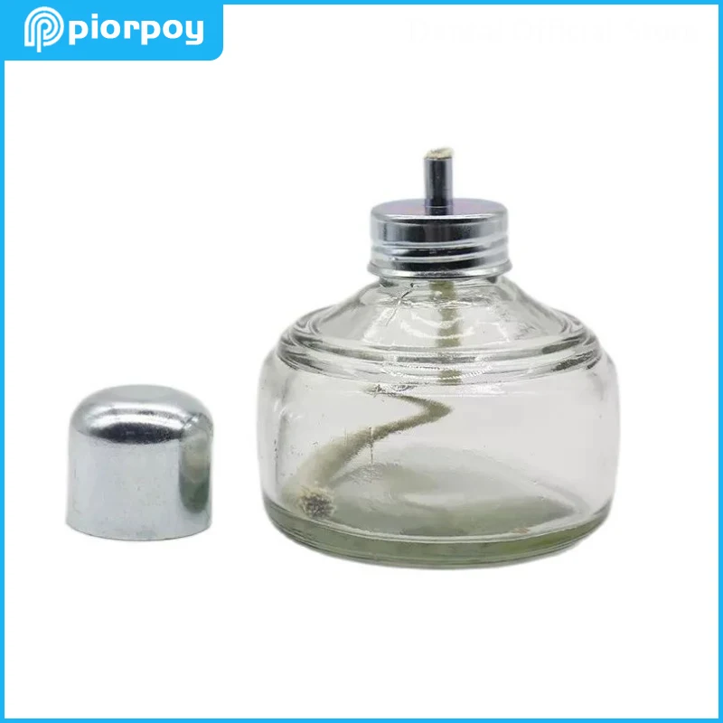 PIORPOY 100Ml Dental Instrument Alcohol Lamp Laboratory Glass Burner Spirit with Woven Wick Thickening Dentistry Accessories