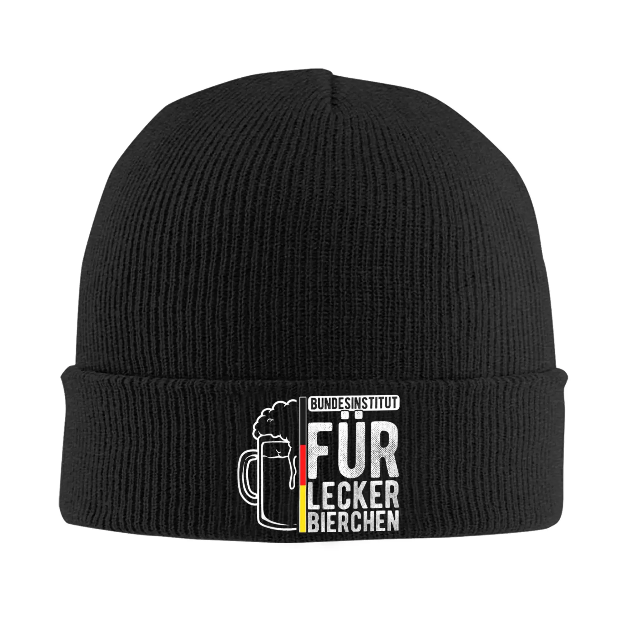 German-Federal Institute for Delicious Beer Mug Knit Hat Beanies Winter Hat Warm Acrylic Street  Cap for Men Women Birthday Gift