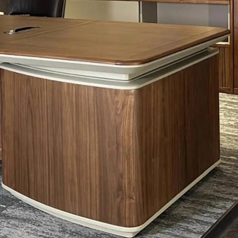 Designer Storage Hutch Office Desk Desktop Set Wooden Organizer Computer Desks Gaming Study Mesa Para Computador Furniture - Image 4