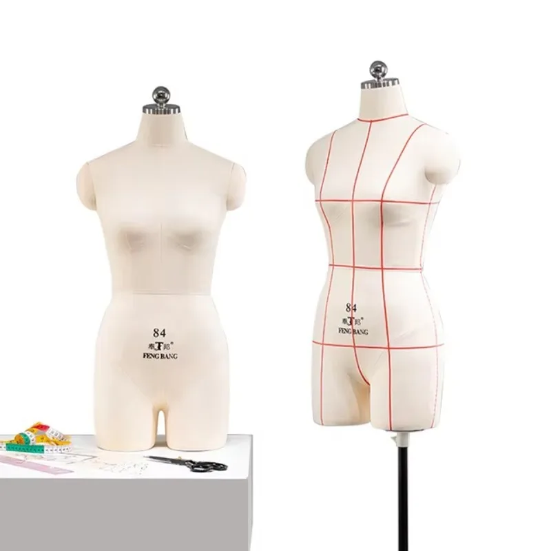 

Foam upper body clothing form mannequin dummy female standing style adult tailoring sewing model including head and arm features