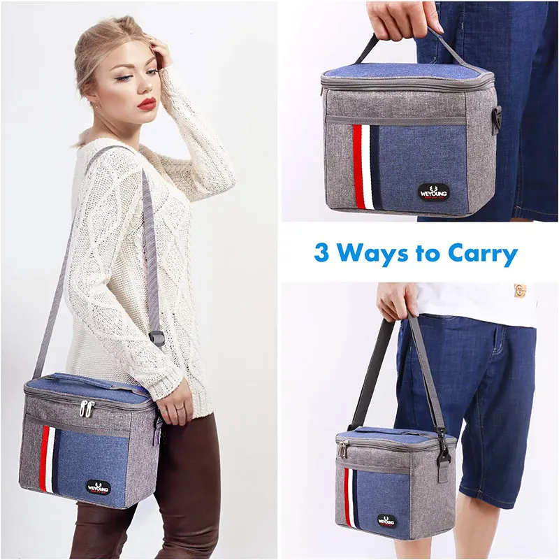 8L Insulated Lunch Bag Cooler Bag Thermal Bag Portable Lunch Box Ice Pack Tote Food Picnic Bags Lunch Bags for Work Storage Bag