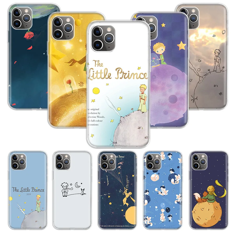 little Prince Phone Case For Apple iPhone 16 15 14 13 12 11 Pro Max XS XR X 7 + 8 Plus SE Soft Shell Cover Coque 15 + 14 13 12 M