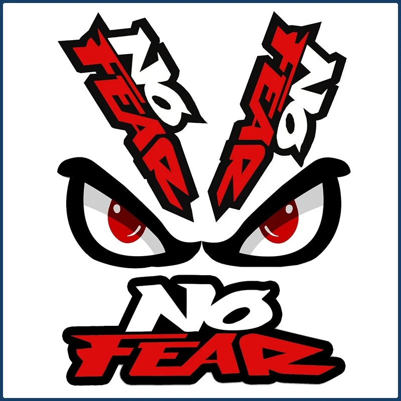 Funny Vinyl Decal No Fear Eyes Car Auto Motorcycle JDM Racing Bumper Sticker  Car Assessoires 17X13CM