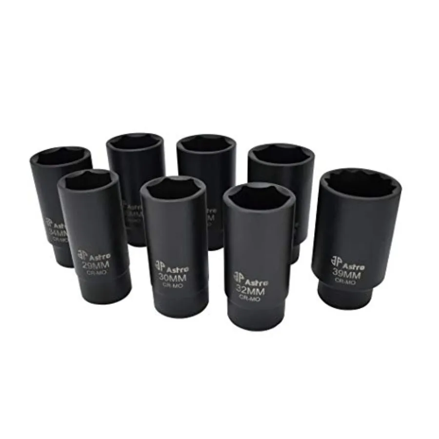 

78866 6 Point Axle Nut Socket Set 8 Pieces