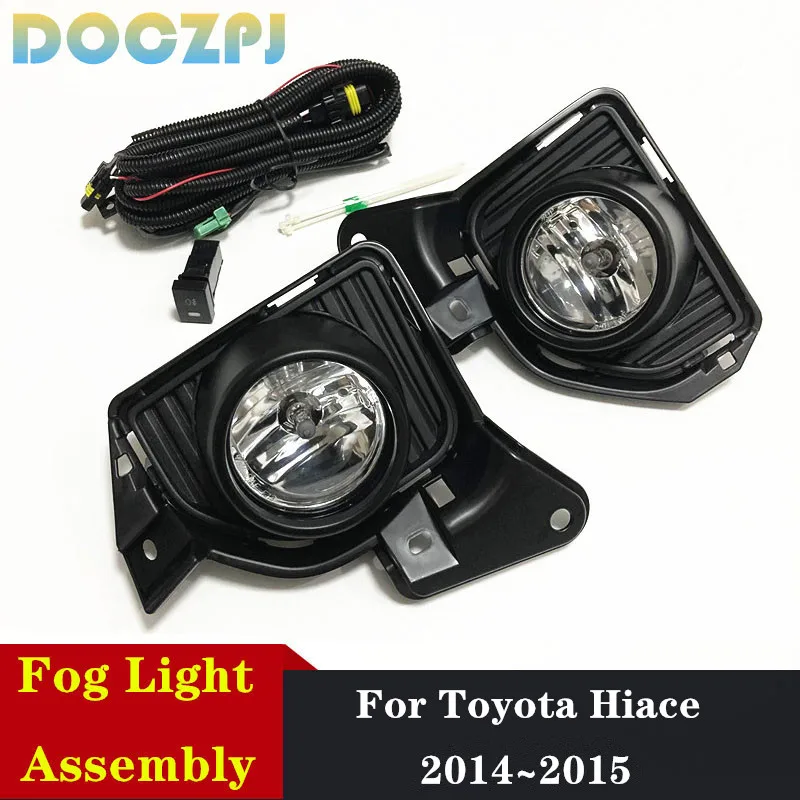 1Set Car Front Bumper Driving Halogen Fog Lamp Foglight For TOYOTA HIACE QUANTAN 2014 2015 With Wires Harness