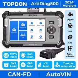 Topdon ArtiDiag500 Car Diagnostic Tool Full Systems OBD2 Scanner Engine Diagnostic ABS SRS Transmission Scan Tool Code Reader