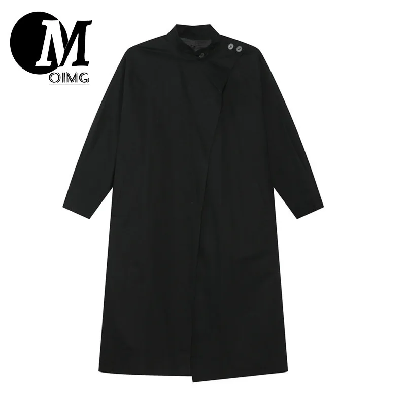 [OIMG] Autumn New Collection: Stand up collar, oversized, lazy and minimalist style, knee length windbreaker trend