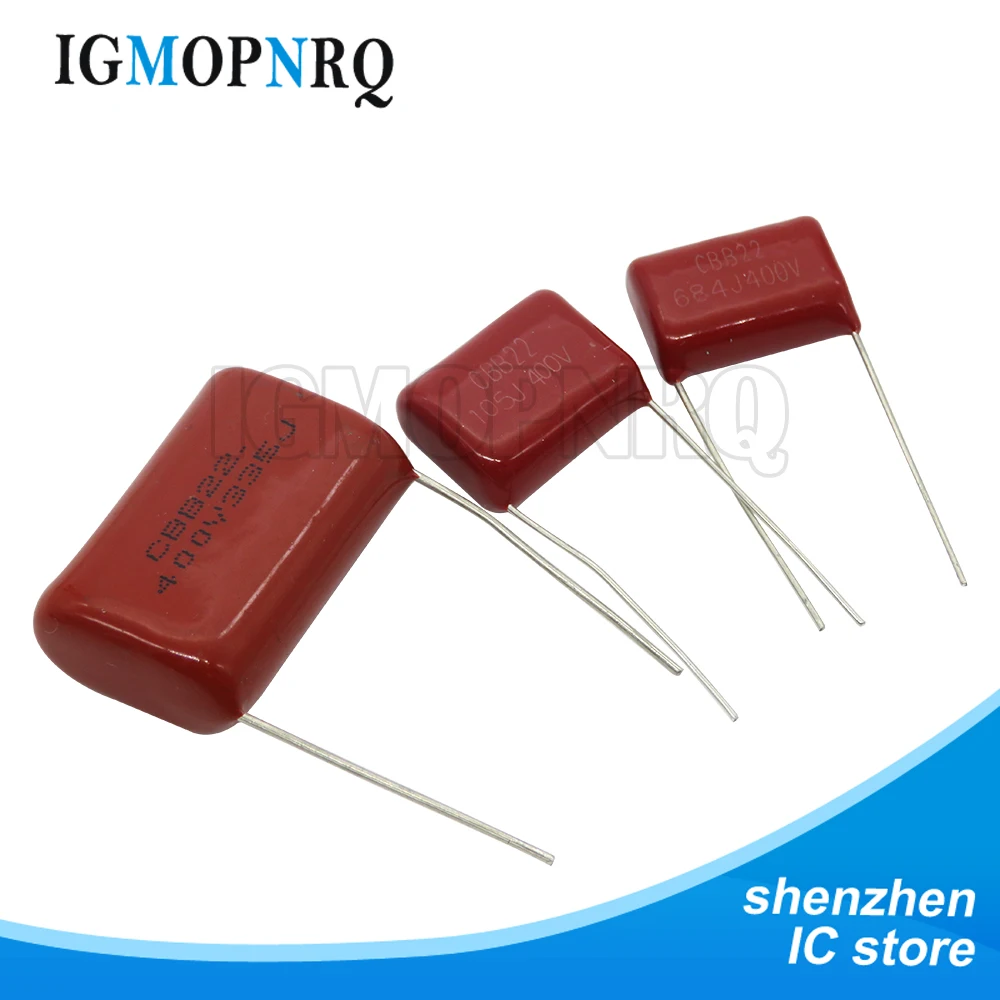 10PCS 63V 100V 250V 400V 450V 630V 2000V RED CBB Polypropylene film capacitor 101 103 104 105 125J 221 222 223 224 225 332 333