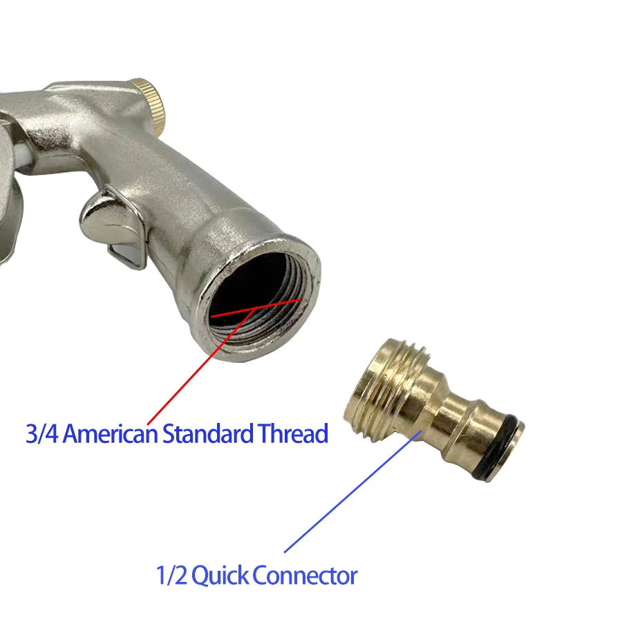 Hochdruck-Autowaschwasserpistole für den Hausgebrauch und Legierung, langer Stab, Metallgriff, Bewässerungswerkzeug mit Adapter, Wasserkocher-Zubehör – Detail 7