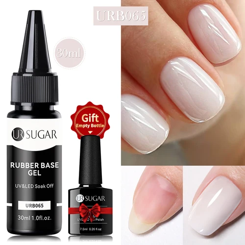 Imagen 2 del producto UR SUGAR 30ml Base de goma Gel esmalte de uñas recarga proveedor gelatina desnuda blanco UV/LED Soak Off profesión Gel híbrido para manicura