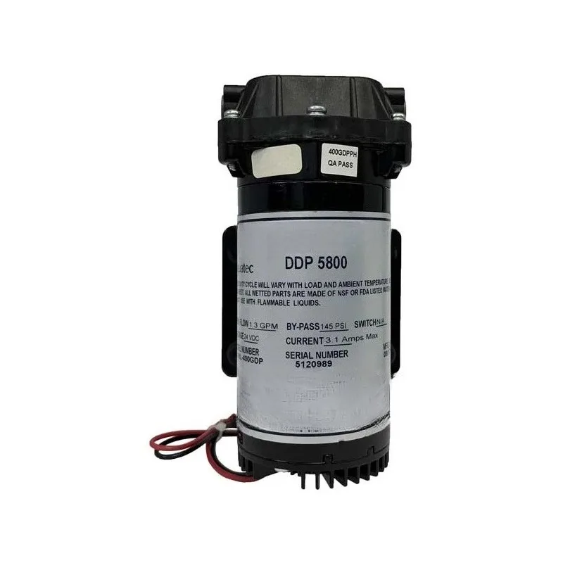 Aquatec DDP 5800 Electric Diaphragm Pump DC 24V RO Booster Pump 400GPD 5.1LPM 145PSI for Water Purifier Water Boosting System