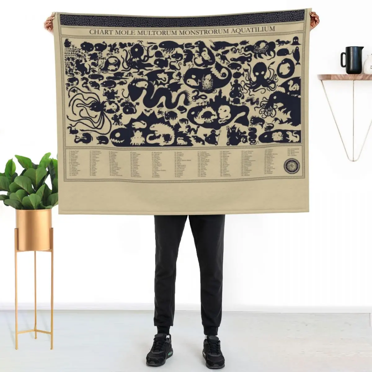 

Size Chart of Sea Monsters Throw Blanket Soft Sherpa Fleece Warm Blanket for Winter