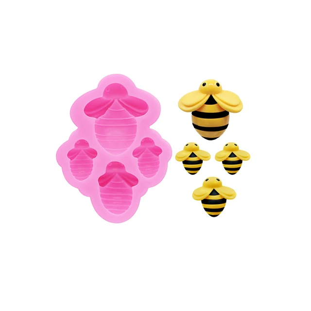 GJ-75 Cartoon Mini Bee Buty i odzież Akcesoria dekoracyjne Forma kroplowa Czekoladowe ciasteczka Ciasto Deser Formy dekoracyjne