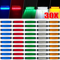 12V-24V Led Side Marker Lights Front Rear for Trucks, Cab  RV Trailer  30/20/10/5PCS  Amber/Red/White/Green/Blue indicator light