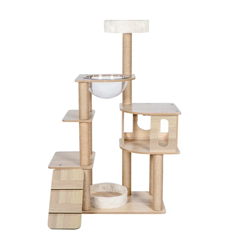 Cat climbing rack cat nest tree one does not occupy jumping platform shelf space capsule large scratching post