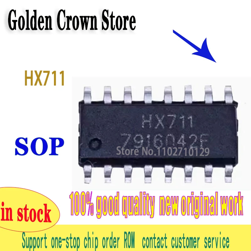 10PCS-50PCS /lot  HX711 SOP16 NEW and Original in Stock