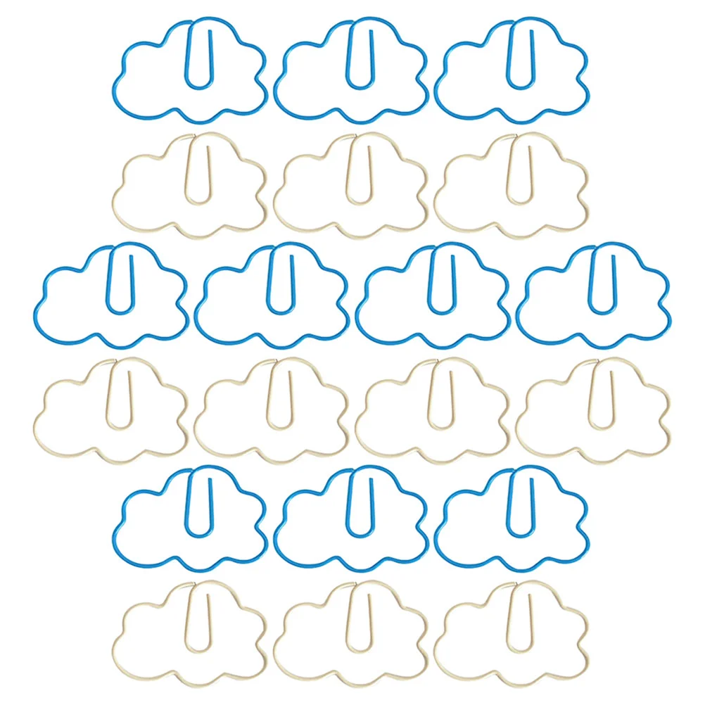 20 Stück Jumbo-Büroklammern, Wolken-Büroklammern, große Bürodokumente, Kinder-Lesezeichen, Quasten