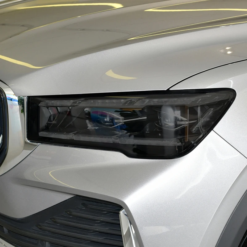 

Для Renault Grand Koleos 2024 2025 черная наклейка из ТПУ на фару, передний светильник, прозрачная пленка против царапин, пленка для отделки стойки BC