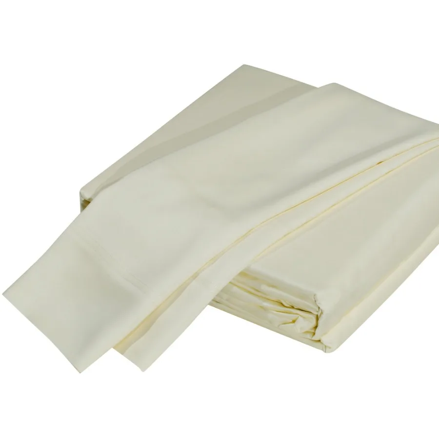 

Premium Silky Soft 100 Tencel Lyocell Derived from Eucalyptus 4-Piece Sheet Set Oeko-TEX Certified King - Creme
