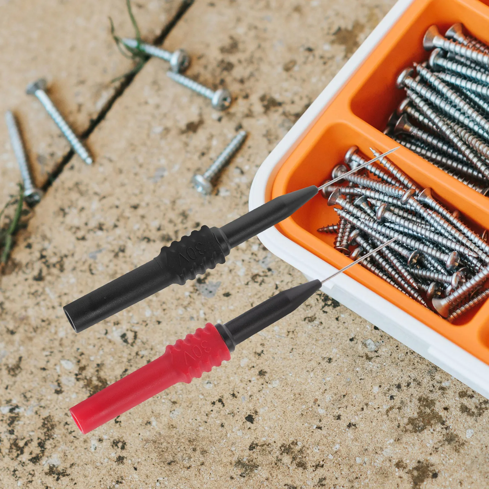 2 個のテストプローブステンレス鋼チップコンパクトワイヤーピアスプローブ自動車回路テスト用マルチメーター検出絶縁