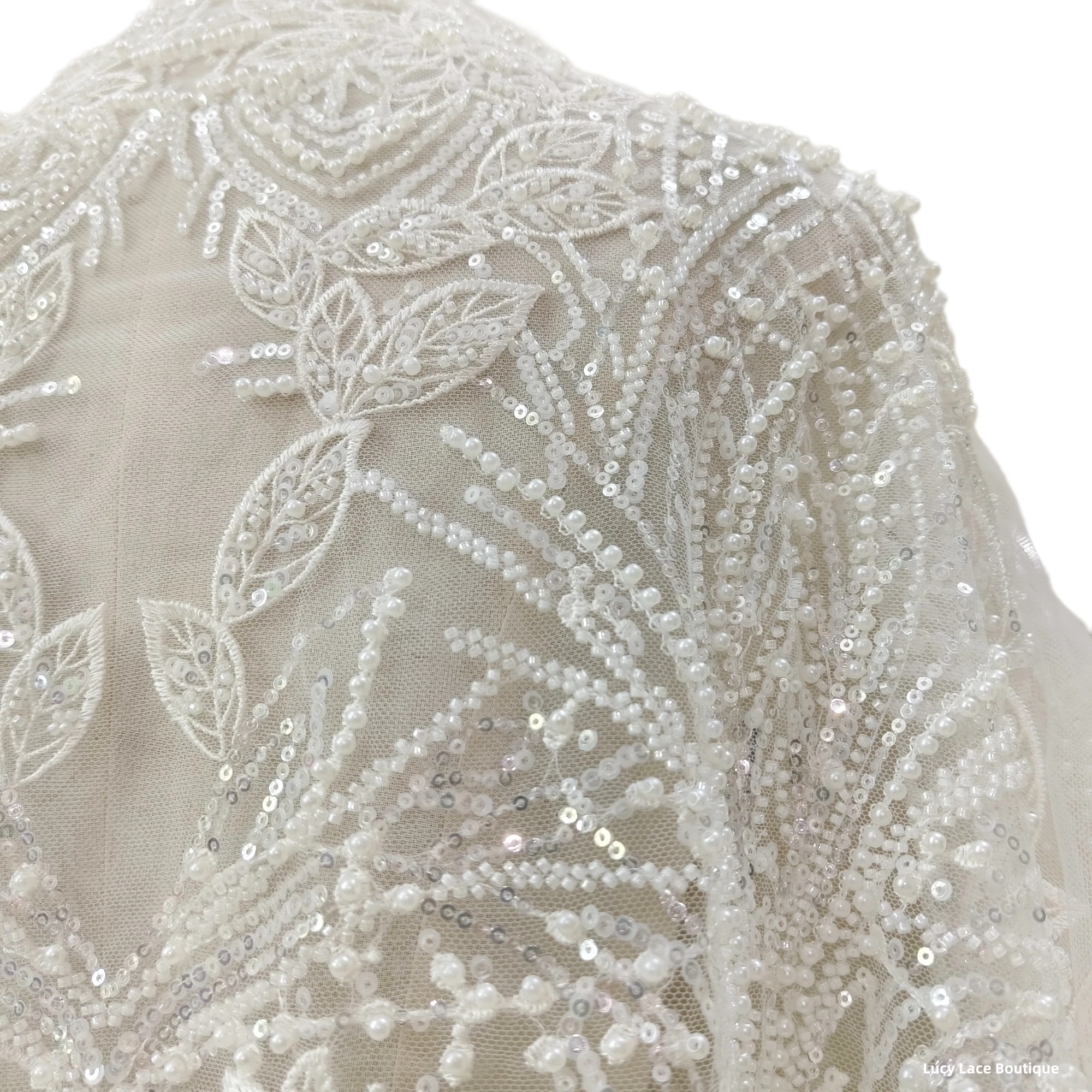 blue dress for baby girl GLS GL3825 Long Wedding Dress Corset Beaded Sequin Lace Applique Dress main image 0