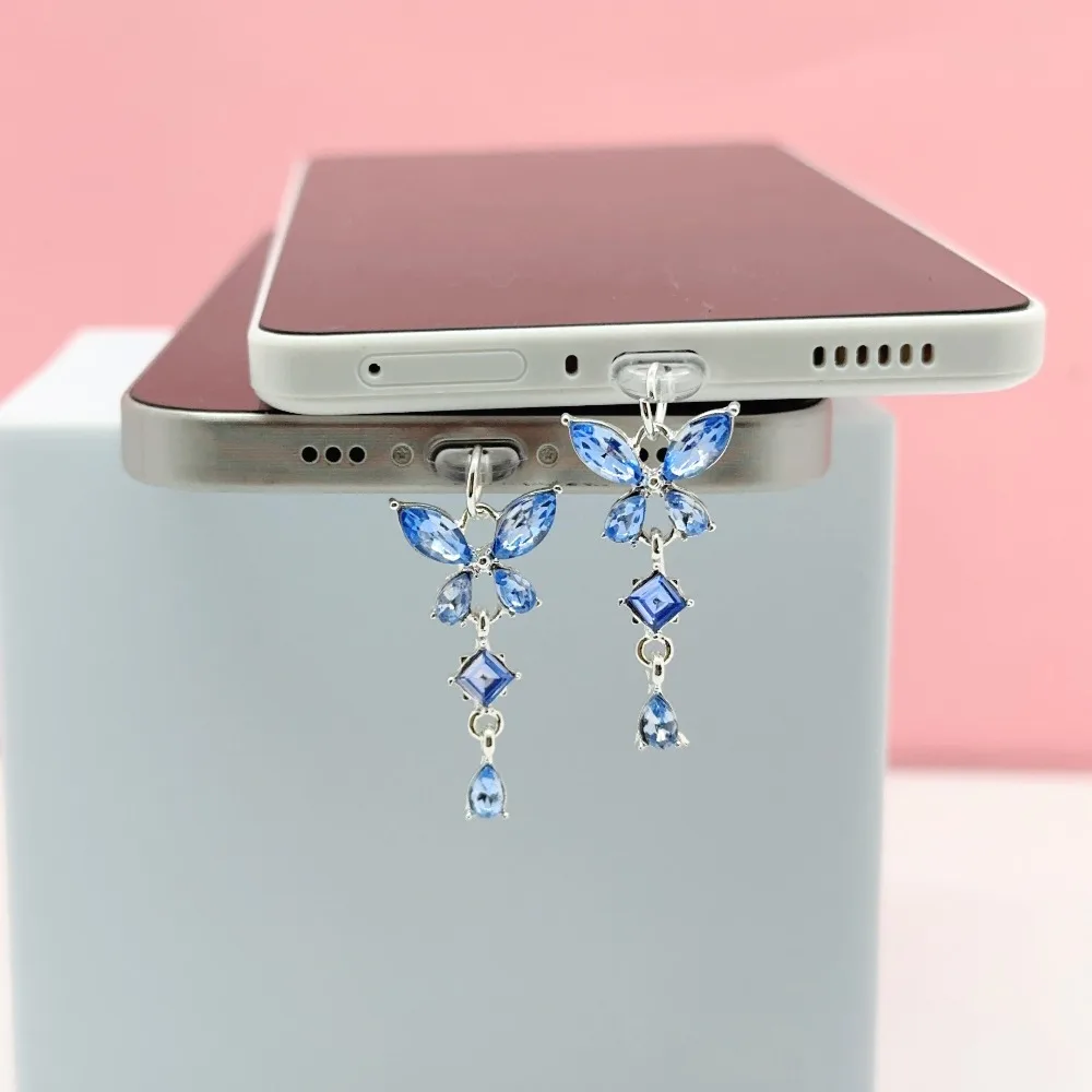

Пылезащитная заглушка для телефона с кисточкой-бабочкой для IPhone Type C, аксессуары для телефонов, милые серьги, ожерелье, ювелирные изделия, аксессуары для самостоятельного изготовления, кулон