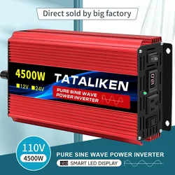 inverter DC 12V 24V To AC 220V Voltage Pure sine wave power 50Hz Converter 8000W 6000W 3500W 2500W 1600W