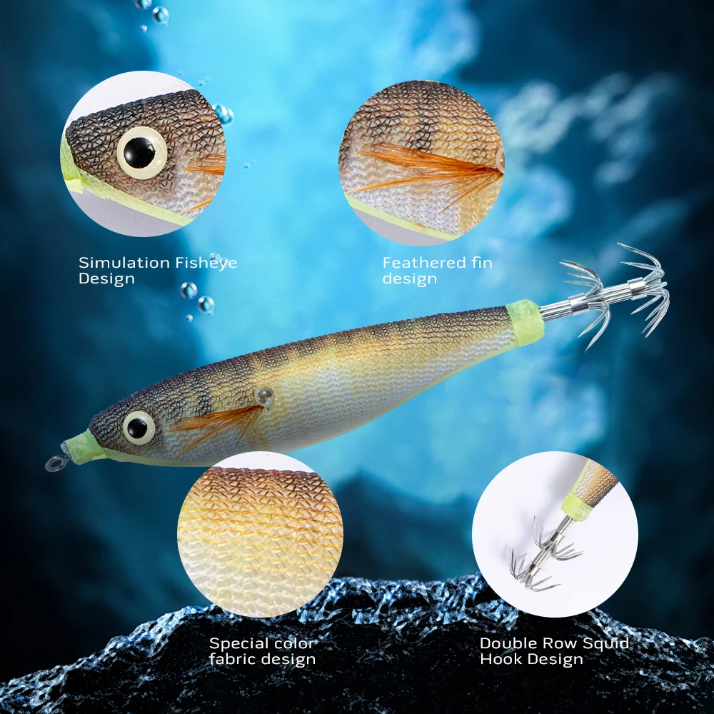 Señuelos luminosos para calamar – Madera, pulpo, sepias y camarones - imagen 4