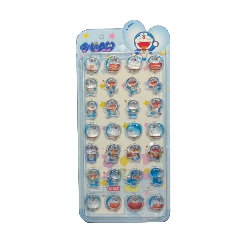 2026 New Doraemon 3D Stereoscopic Crystal Stickers Children's Creative Handbook Decoration Stickers Cute Cartoon Kids Stationery