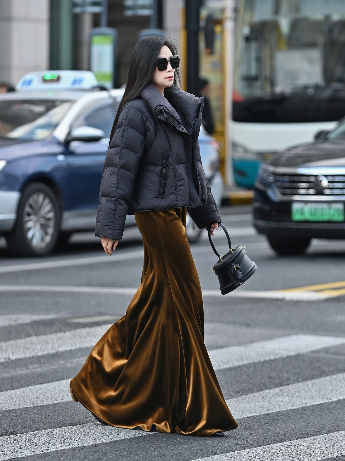 

Velvet Fi Tail Skirt Women's Fce Lined Extended Size Wrap around mid Thigh Ci Commute Sle Elastic Waist