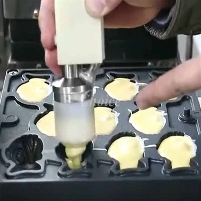 Machine de Remplissage de Confiture à Double Intervalles, Petit Appareil pour Faire des Gâteaux Chi, Taiyaki, Crème